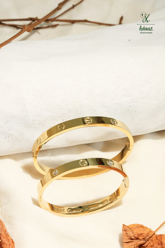Cartier Love Stainless Steel Kada Bracelet - Gold