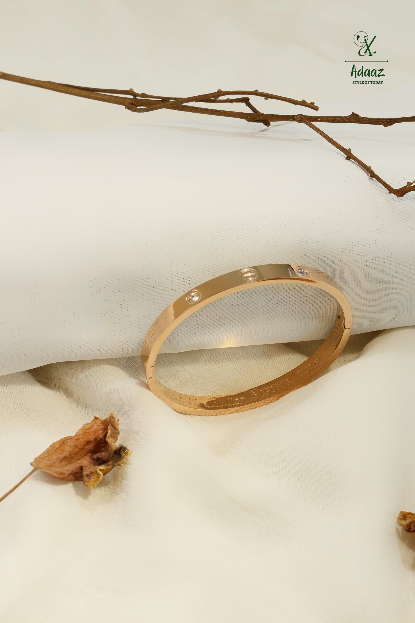 Cartier Love Stainless Steel Kada Bracelet - Rose Gold