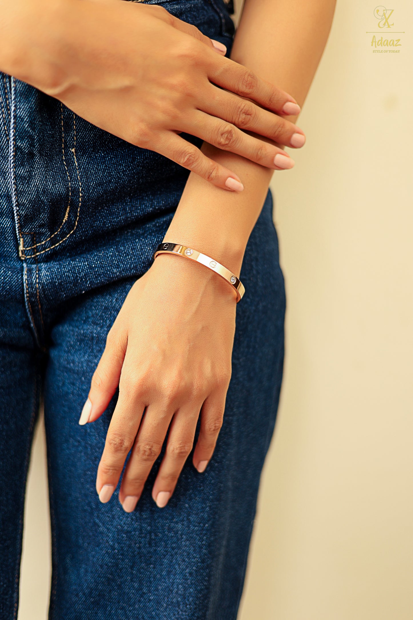Cartier Love Stainless Steel Kada Bracelet - Rose Gold