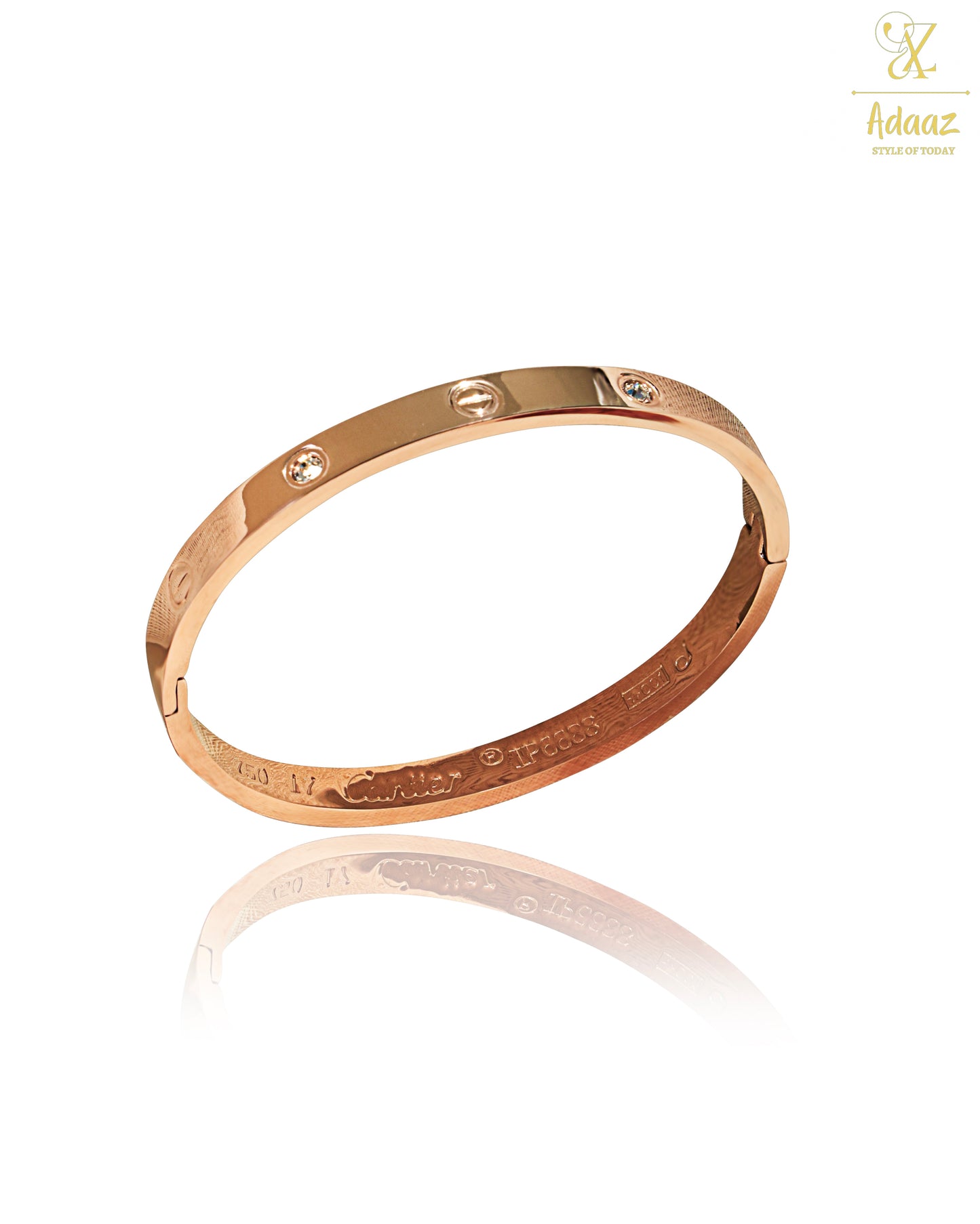 Cartier Love Stainless Steel Kada Bracelet - Rose Gold