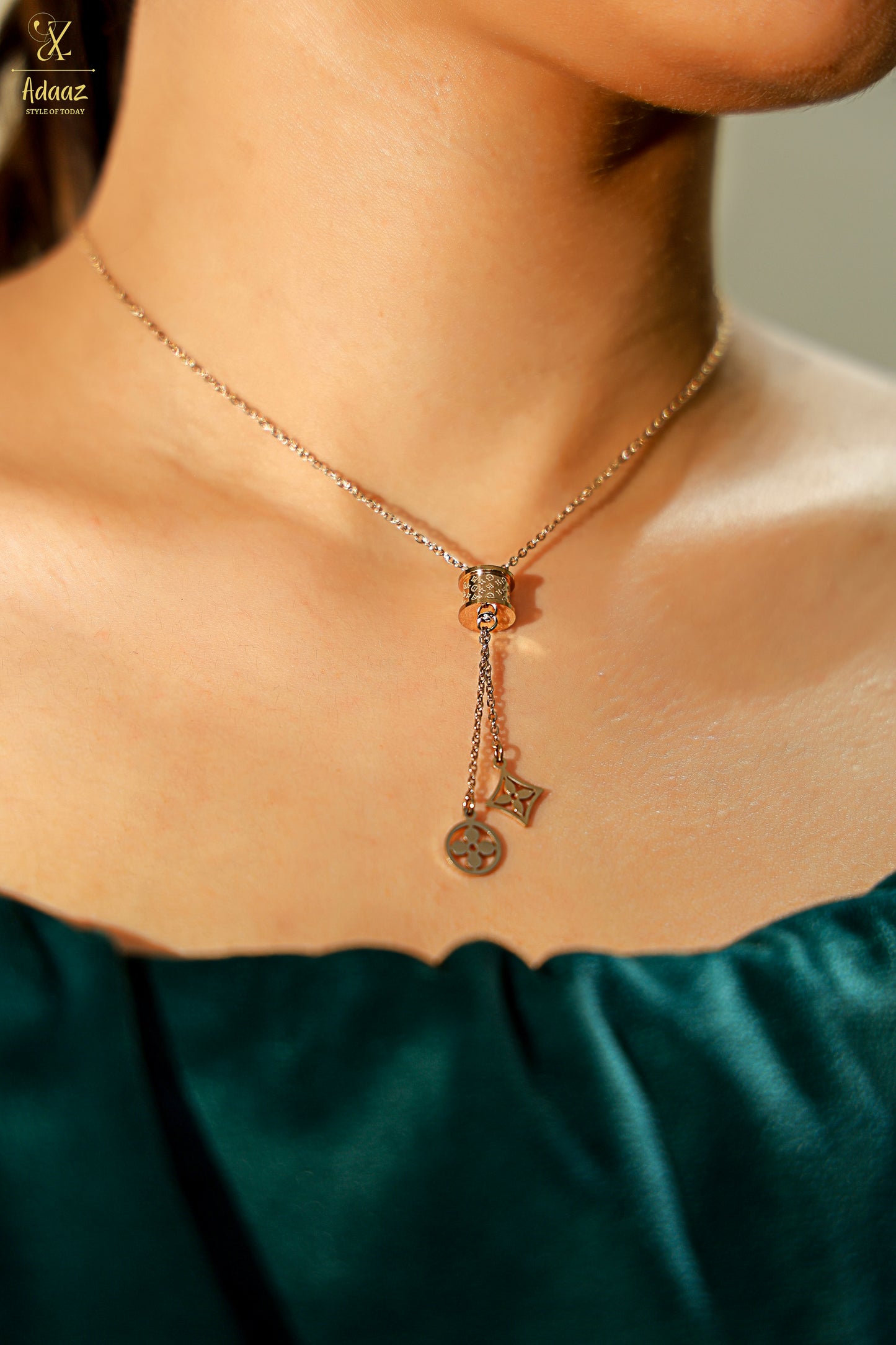 Luxury LV Symbol Drop Pendant Y chain