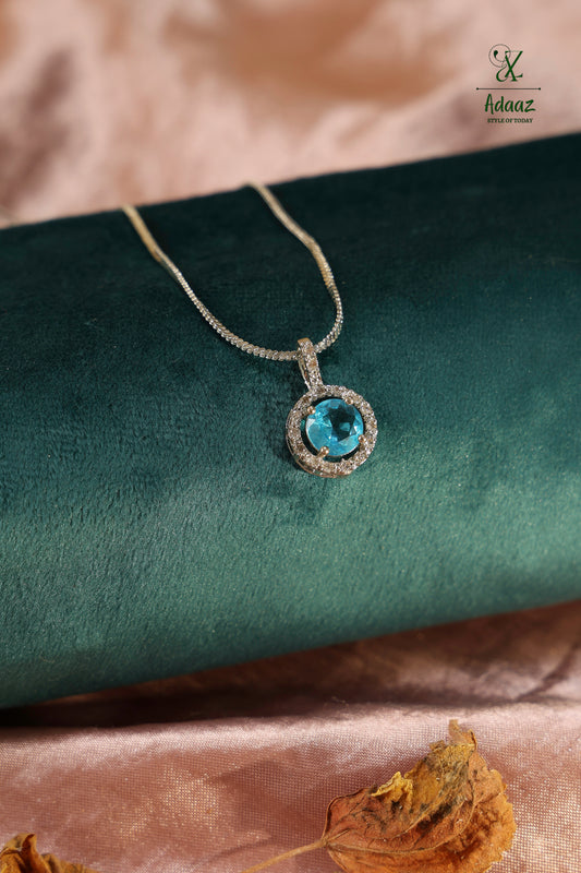 Dainty Colourful Round AD Pendant