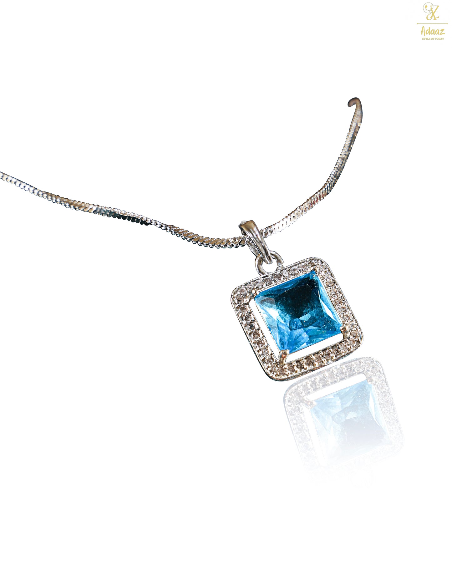 Forever Square Colourful American Diamond (AD) Pendant