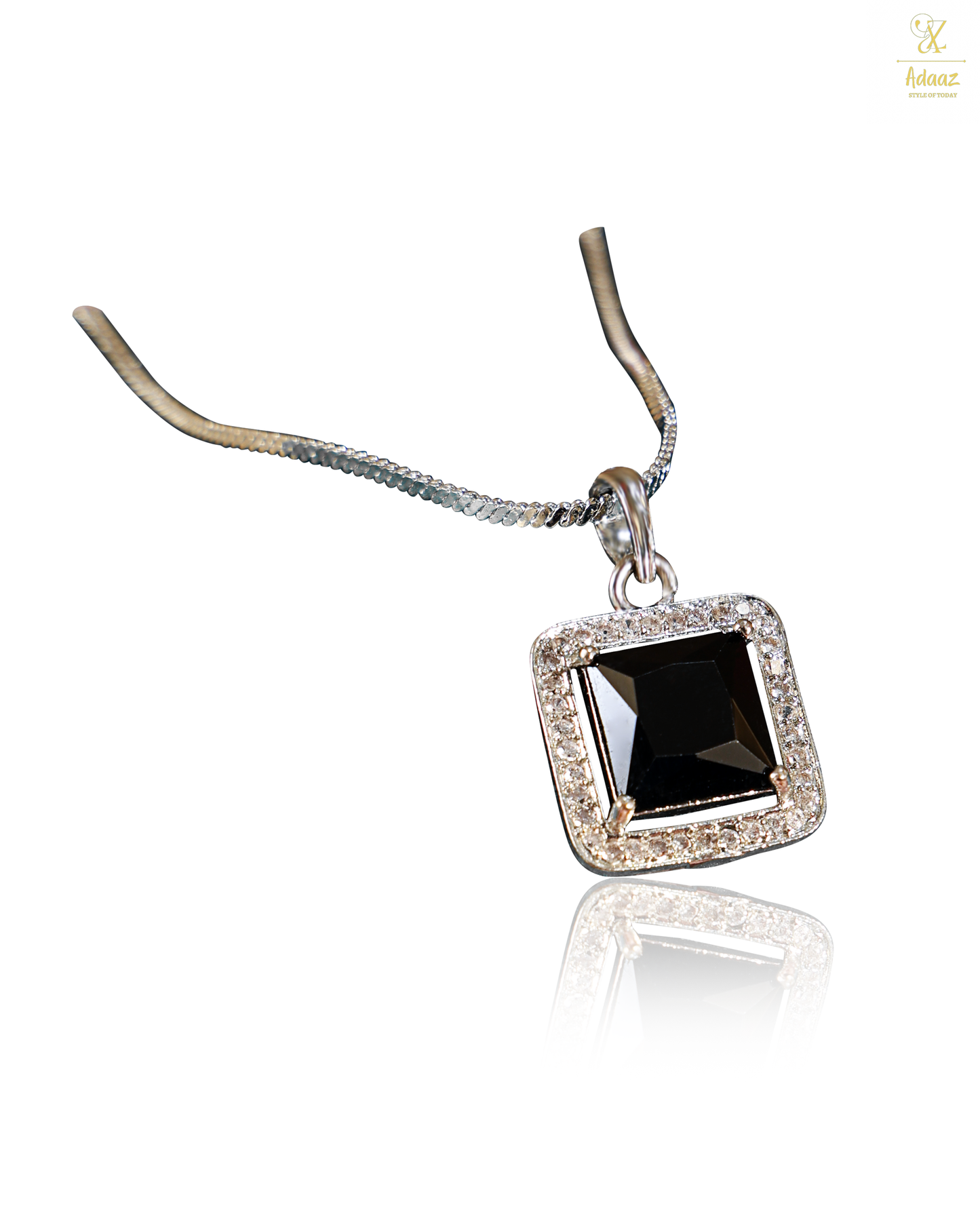 Forever Square Colourful American Diamond (AD) Pendant