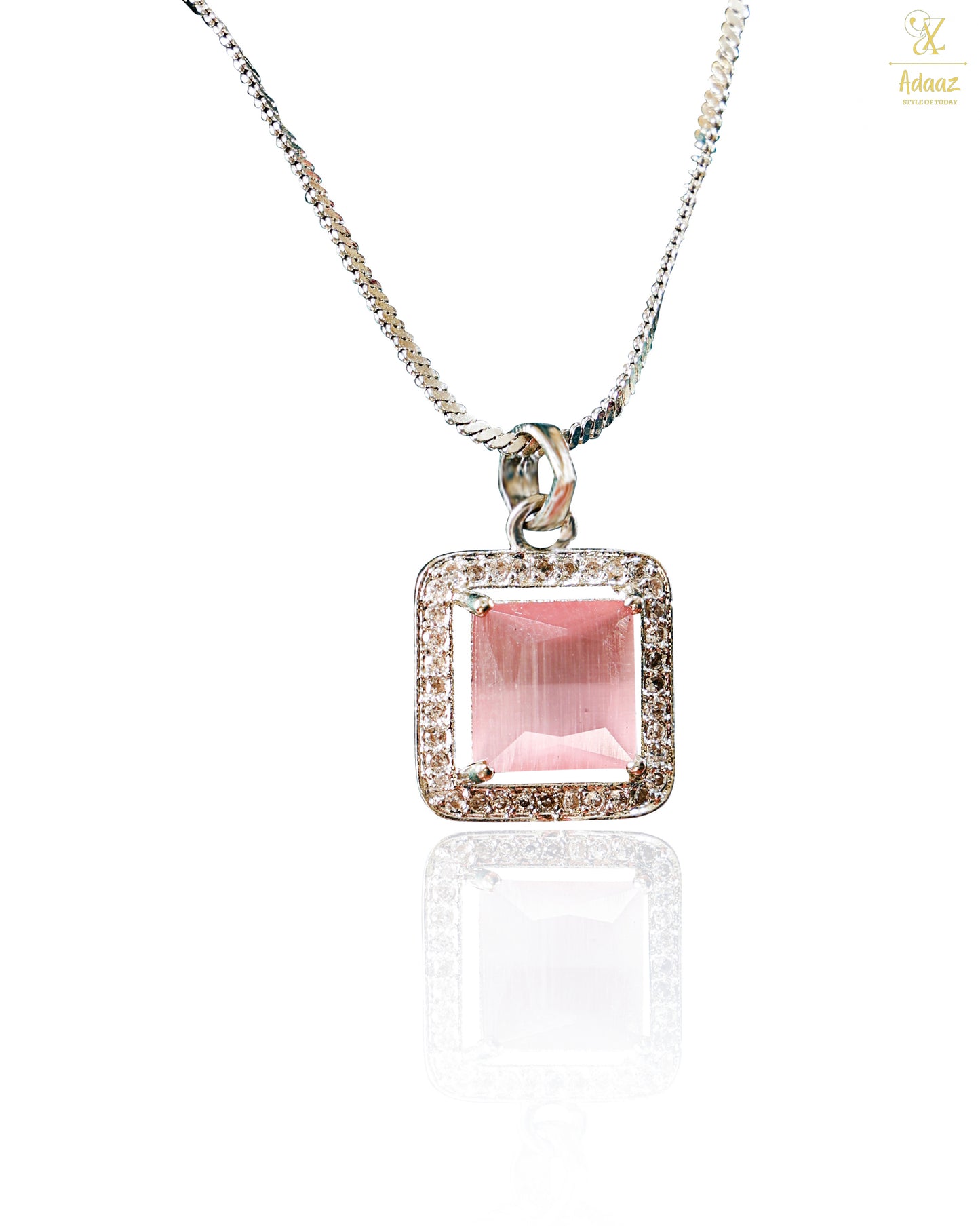 Forever Square Colourful American Diamond (AD) Pendant