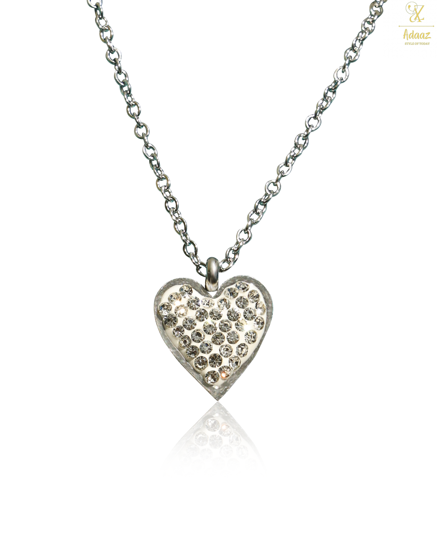 Dainty Silver toned Heart Pendant