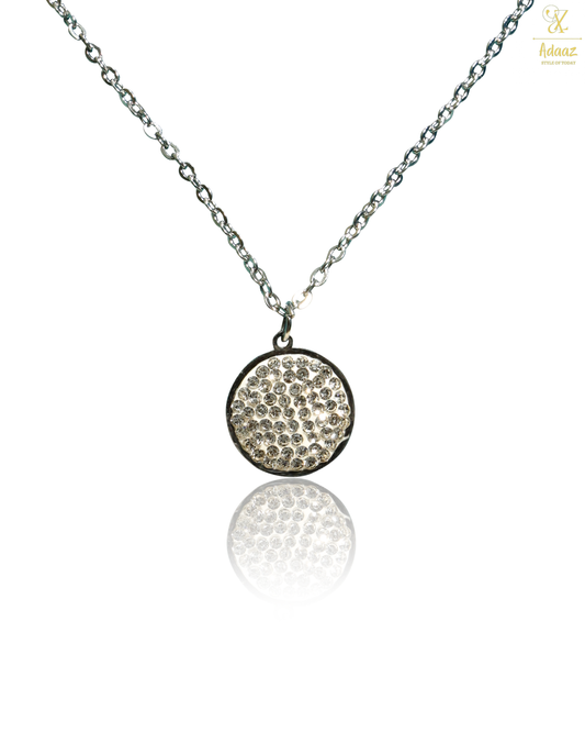 Elegant Dangling Circle Micro Pave AD Pendant
