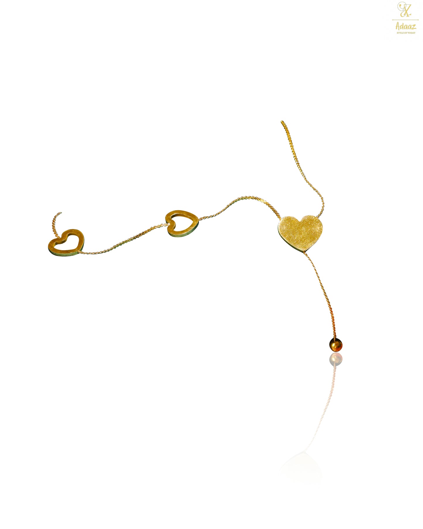 Delicate Gold Hearts Pendant Necklace - A Symbol of Elegance