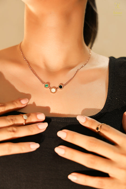 Elegant Tri Roman Numeral Pendant