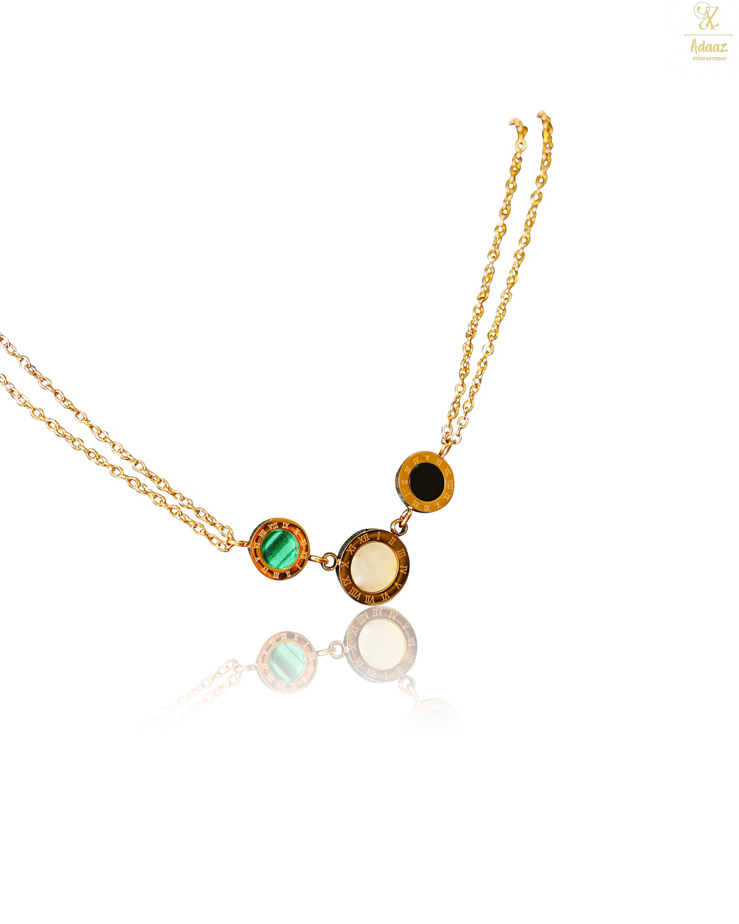 Elegant Tri Roman Numeral Pendant