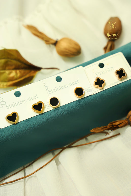 Stainless Steel Rose Gold Stud Earring - Round