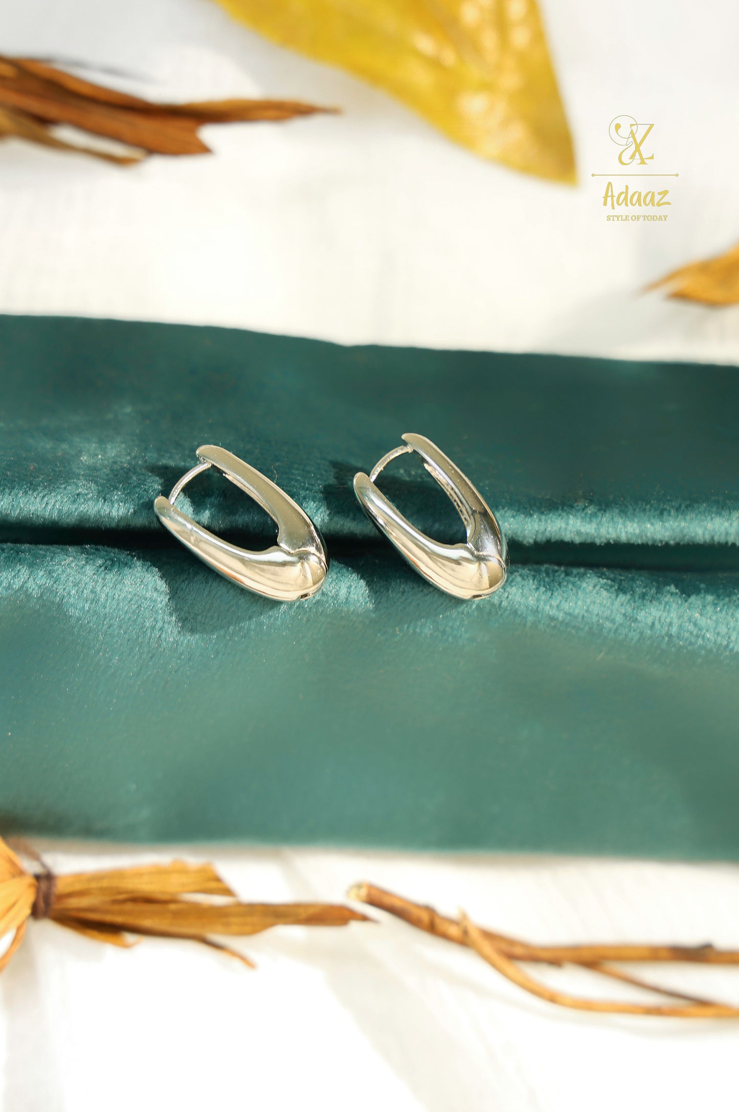 Stylish Small U-shape Hugging Hoop Earring - Silver