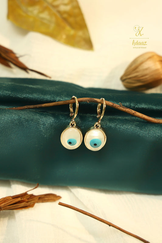Cute Evil Eye Huggie Small Drop Hoop Earring