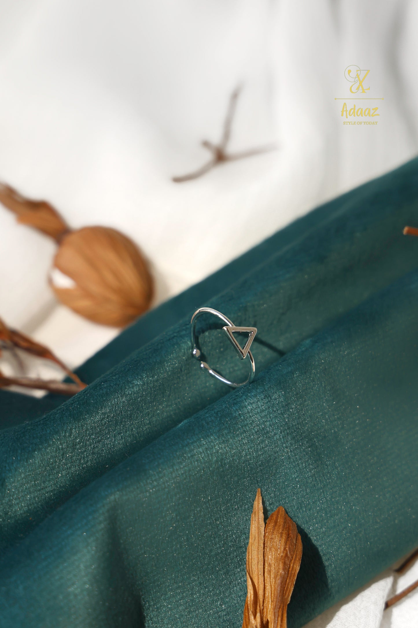 Dainty Triangle Adjustable Ring