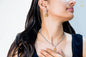 Sparkling Pear Design Yellow Cubic Zirconia Necklace Set