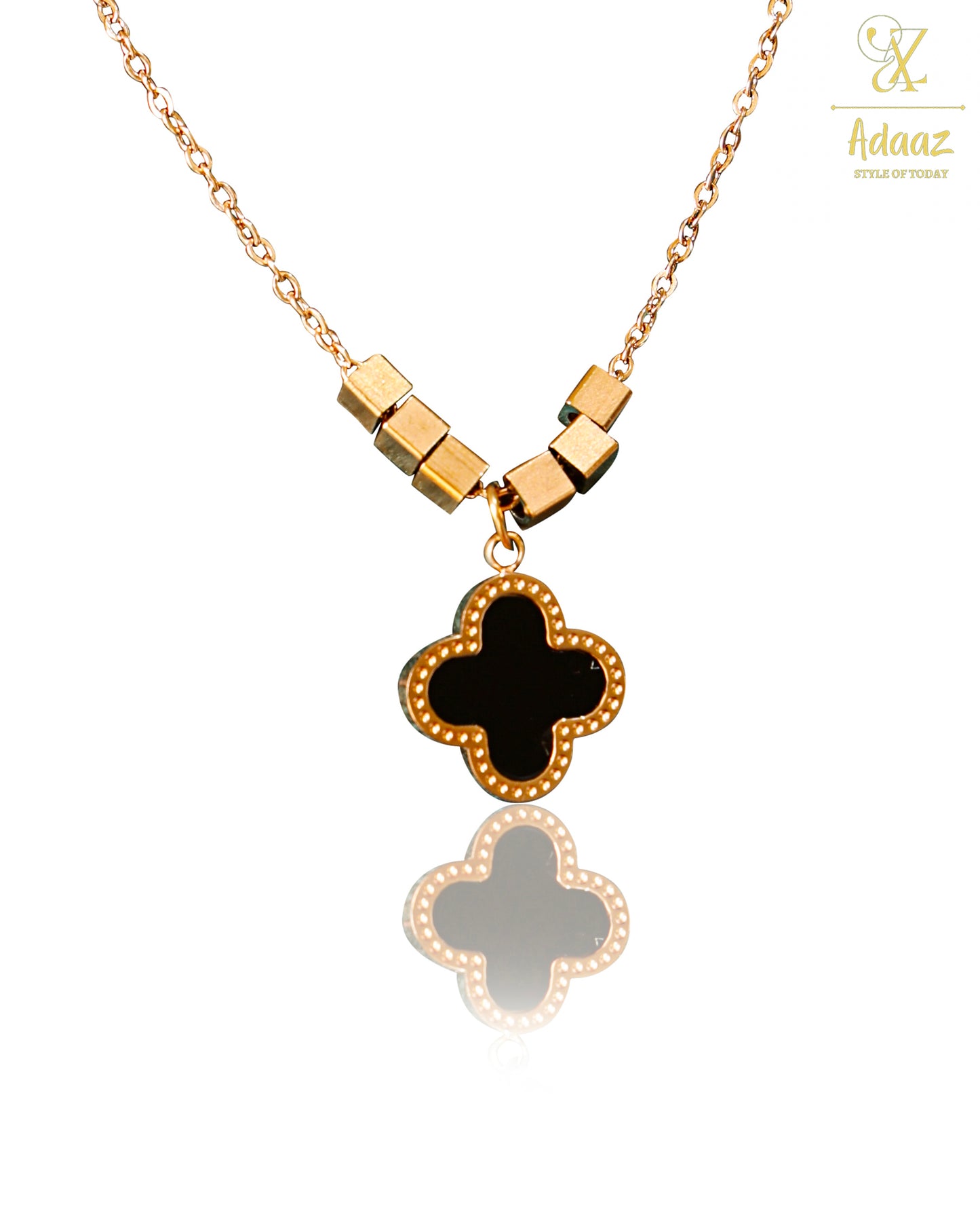 Trendy Black Clover Charm Pendant