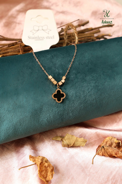 Trendy Black Clover Charm Pendant