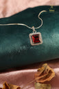 Forever Square Colourful American Diamond (AD) Pendant