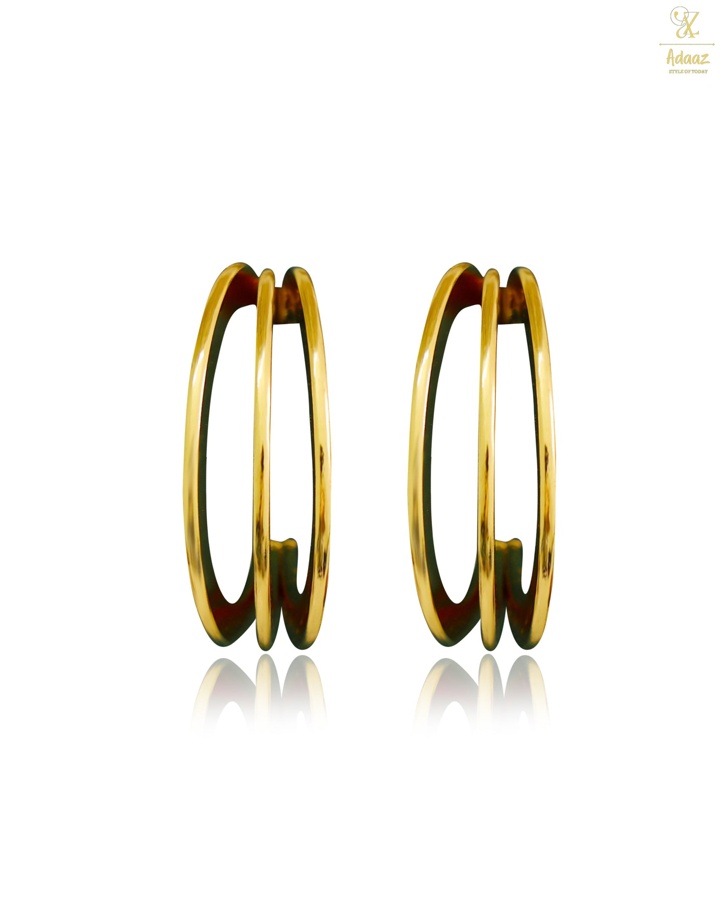 Triple Layer Quirky Hoop Earring