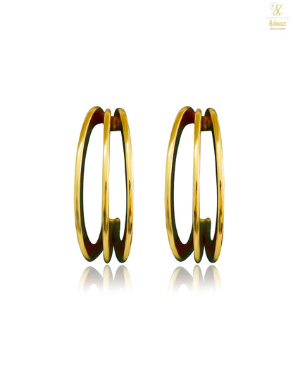 Triple Layer Quirky Hoop Earring
