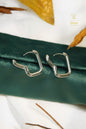 Rectangular shape Geometric Hugging Hoop Earring - Silver