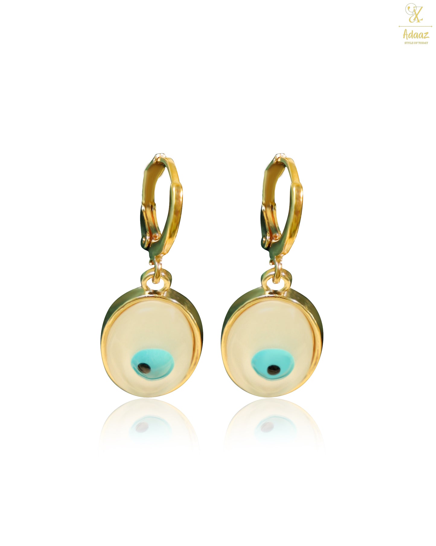 Cute Evil Eye Huggie Small Drop Hoop Earring