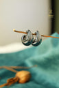 Grey Blackish Tear Drop Earring