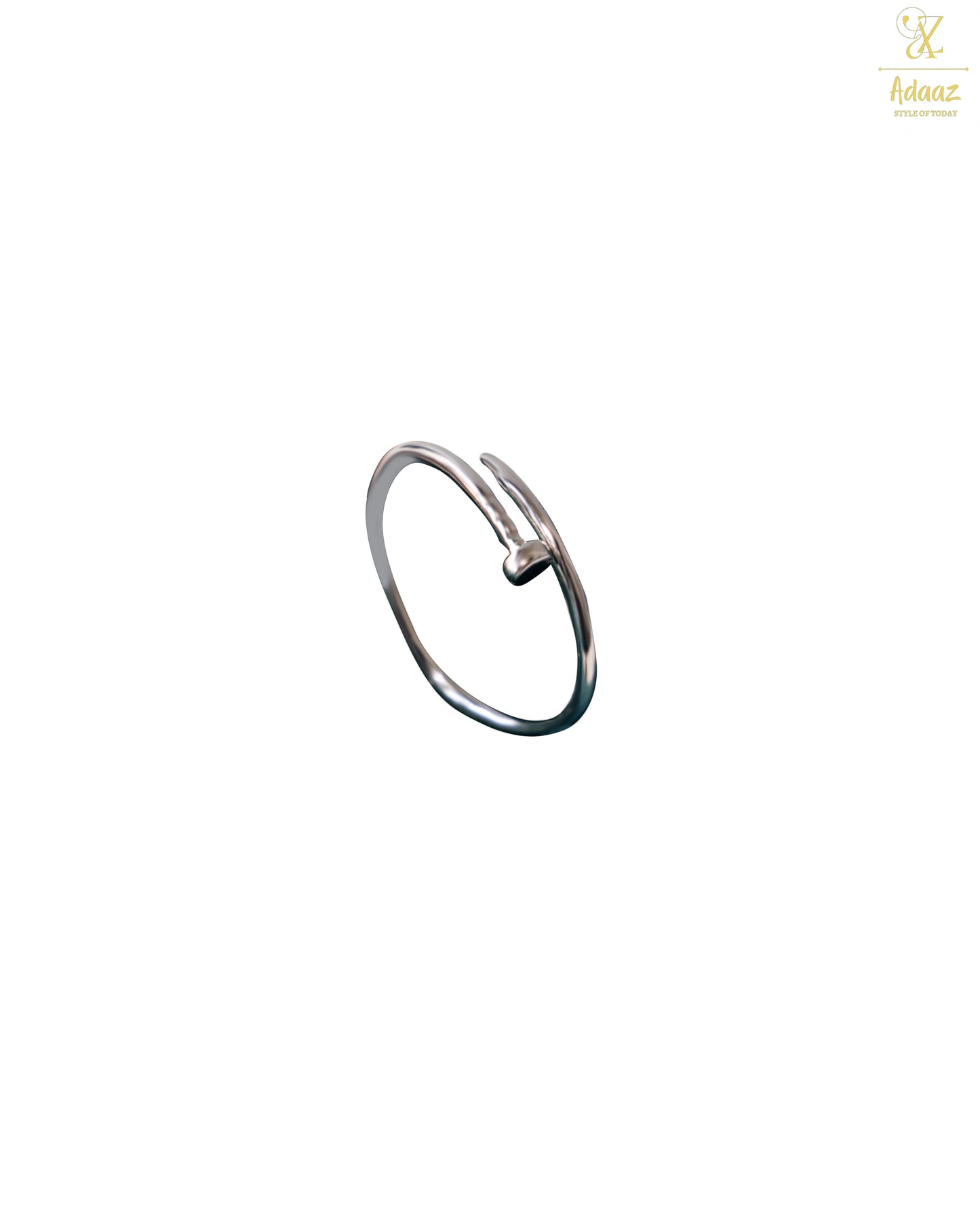 Stunning Silver-toned Cartier Nail Ring