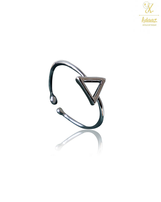 Dainty Triangle Adjustable Ring