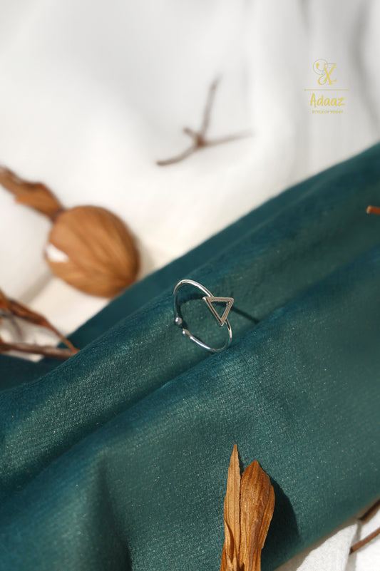 Dainty Triangle Adjustable Ring