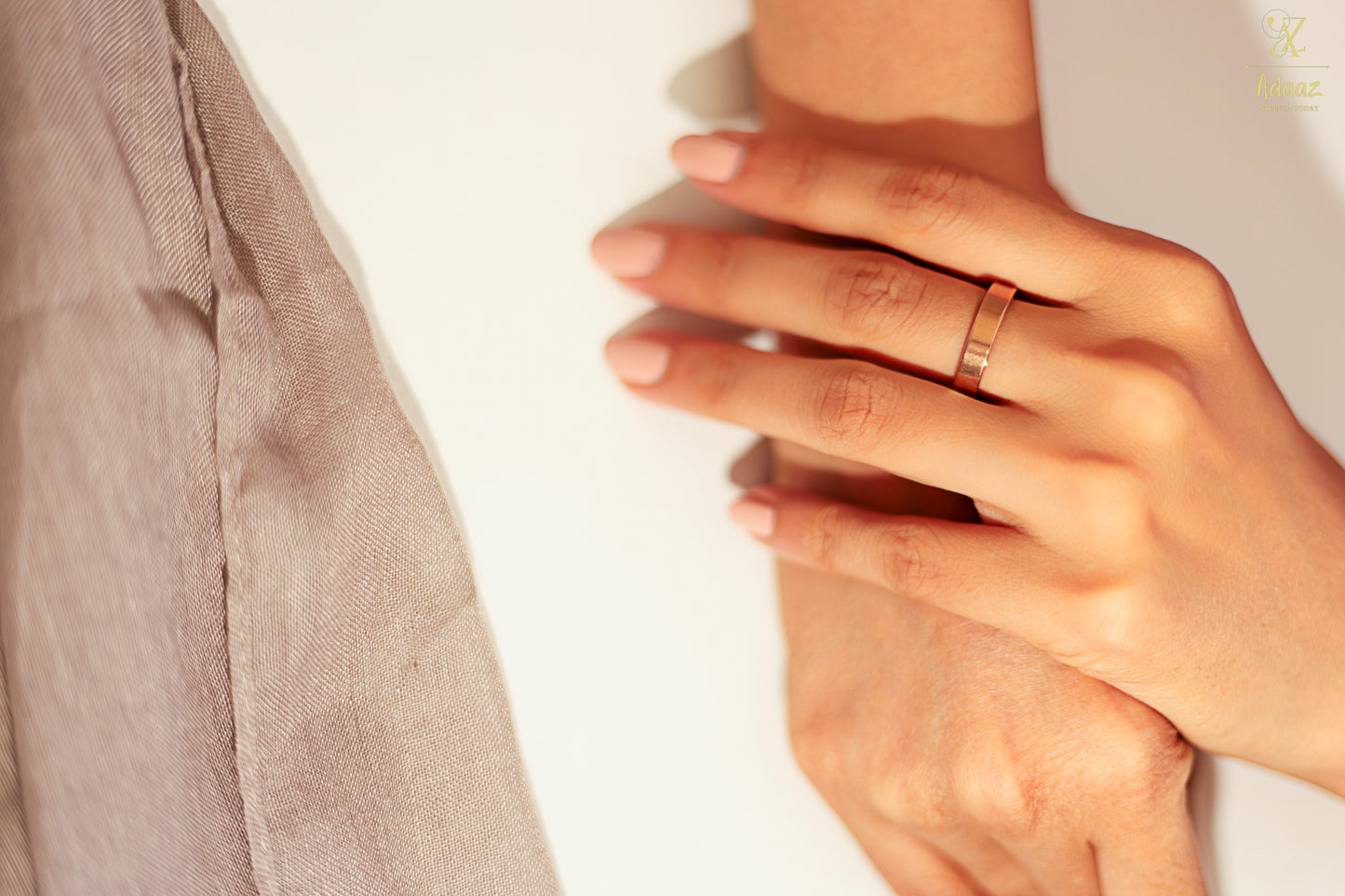 Simplistic Plain Rose Gold Band Ring