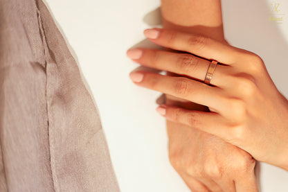 Simplistic Plain Rose Gold Band Ring