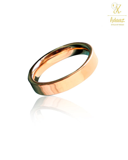 Simplistic Plain Rose Gold Band Ring